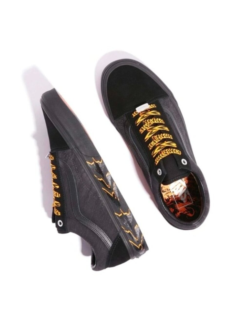 Vans Old Skool Women 8 Year of the Tiger Black And Orange Aninal Print 0926